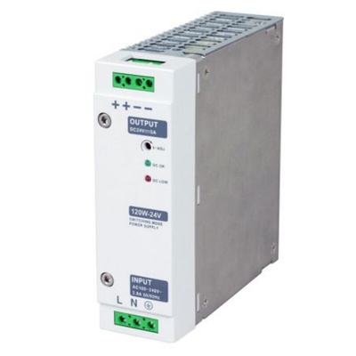 RS PRO Switch Mode DIN Rail Power Supply, 230V ac, 15V dc dc Output, 120W