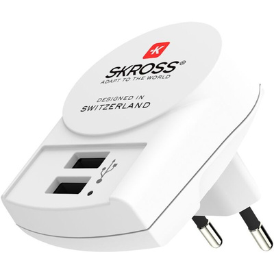 SKROSS 12W Plug-In AC/DC Adapter 5V dc Output, 2.4A Output
