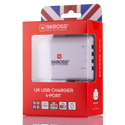 SKROSS 24W Plug-In AC/DC Adapter 5V dc Output, 4.8A Output