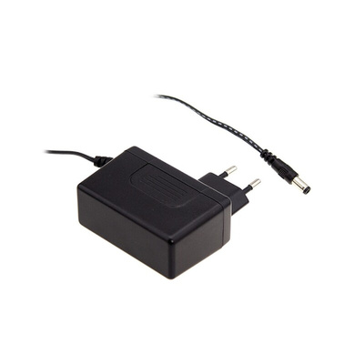 MEAN WELL 54W Plug-In AC/DC Adapter 12V dc Output, 4.5A Output