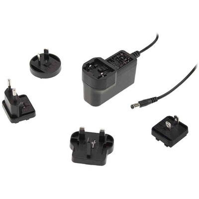 MEAN WELL 6W Plug-In AC/DC Adapter 5V dc Output, 1.2A Output