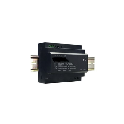 RS PRO DIN Rail Power Supply, 85 → 264 V ac, 120 → 370 V dc ac, dc Input, 12V dc Output, 11.3A Output,