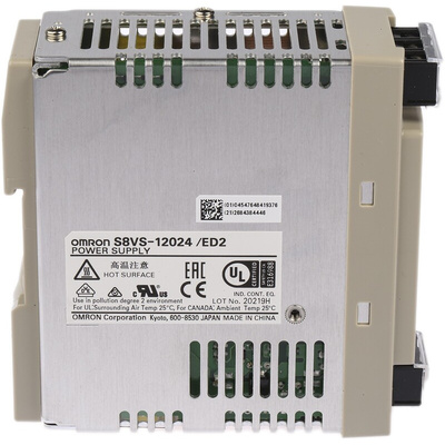 Omron S8VS Switch Mode DIN Rail Power Supply, 85 → 264V ac ac Input, 24V dc dc Output, 5A Output, 120W