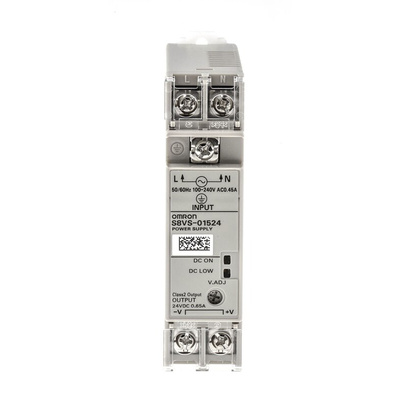 Omron S8VS Switch Mode DIN Rail Power Supply, 85 → 264V ac ac Input, 24V dc dc Output, 650mA Output, 15W