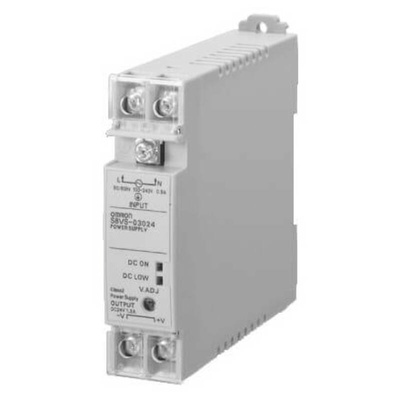 Omron S8VS Switch Mode DIN Rail Power Supply, 85 → 264V ac ac Input, 24V dc dc Output, 1.3A Output, 30W