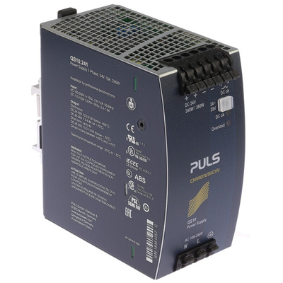 PULS DIMENSION Q Switch Mode DIN Rail Power Supply, 100 → 240V ac ac, dc Input, 24V dc dc Output, 10A Output,