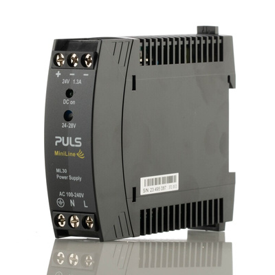 PULS MiniLine MLY Switch Mode DIN Rail Power Supply, 100 → 240V ac ac, dc Input, 24V dc dc Output, 1.3A Output,