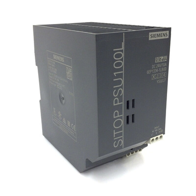 Siemens SITOP PSU100L Switch Mode DIN Rail Power Supply, 93 → 132V ac ac Input, 24V dc dc Output, 10A Output,