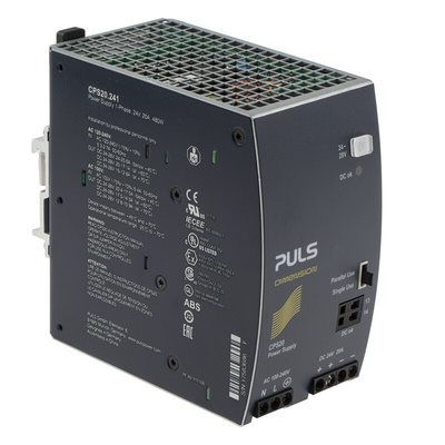 PULS DIMENSION C-Line DIN Rail Power Supply, 100 → 240V ac ac Input, 24V dc dc Output, 20A Output, 480W