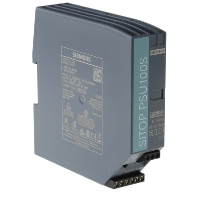 Siemens SITOP PSU100S Switch Mode DIN Rail Power Supply, 85 → 132V ac ac Input, 24V dc dc Output, 2.5A Output,