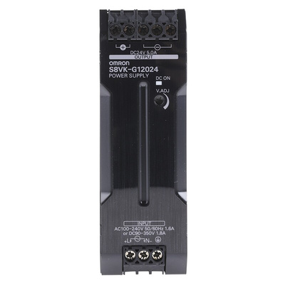 Omron S8VK-G Switch Mode DIN Rail Power Supply, 85 → 264V ac ac, dc Input, 24V dc dc Output, 5A Output, 120W