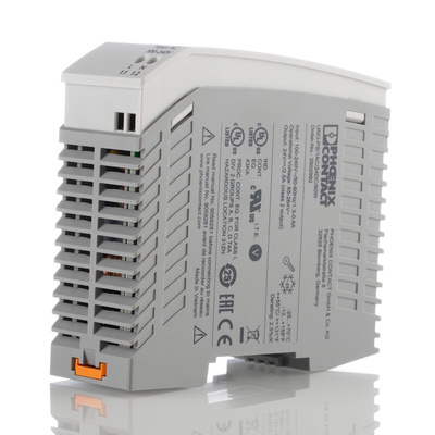 Phoenix Contact UNO-PS/1AC/24DC/60W Switch Mode DIN Rail Power Supply, 85 → 264V ac ac Input, 24V dc dc Output,