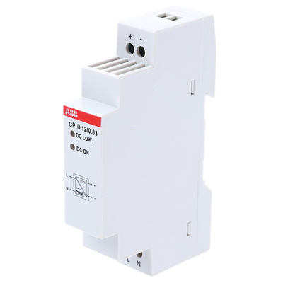 ABB CP-D Switch Mode DIN Rail Power Supply, 90 → 264V ac ac, dc Input, 12V dc dc Output, 800mA Output, 10W