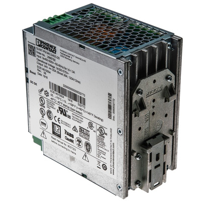 Phoenix Contact QUINT-PS/3AC/24DC/20 Switch Mode DIN Rail Power Supply, 400V ac ac Input, 24V dc dc Output, 20A Output,