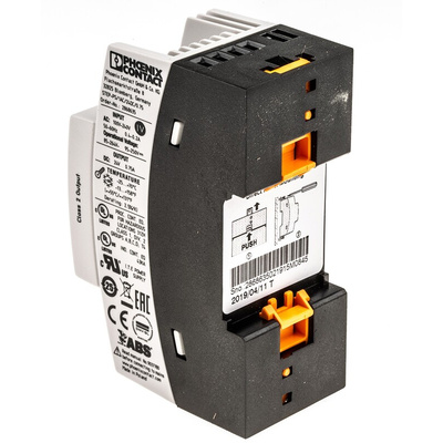 Phoenix Contact STEP-PS/1AC/24DC/0.75 Switch Mode DIN Rail Power Supply, 85 → 264V ac ac Input, 24V dc dc