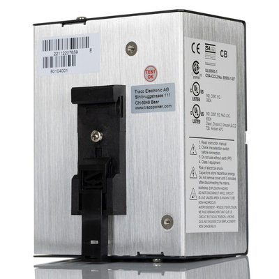 TRACOPOWER TIS Switch Mode DIN Rail Power Supply, 93 → 132 V ac, 187 → 264 V ac ac Input, 24V dc dc