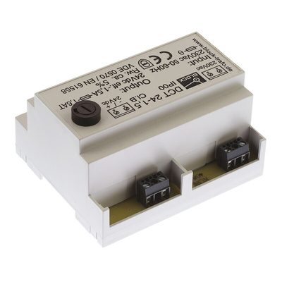 Block DCT Linear DIN Rail Power Supply, 230V ac ac Input, 24V dc dc Output, 1.5A Output, 36W