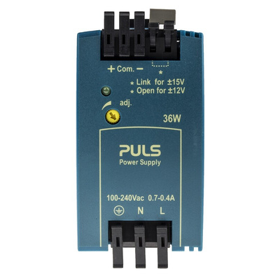 PULS MiniLine MLY Switch Mode DIN Rail Power Supply, 100 → 240V ac ac, dc Input, ±12 V dc, ±15 V dc dc Output,