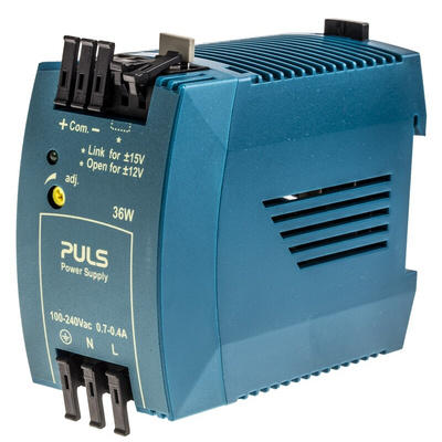 PULS MiniLine MLY Switch Mode DIN Rail Power Supply, 100 → 240V ac ac, dc Input, ±12 V dc, ±15 V dc dc Output,