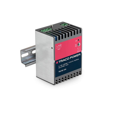 TRACOPOWER TIS Switch Mode DIN Rail Power Supply, 93 → 264V ac ac Input, 24V dc dc Output, 2A Output, 50W