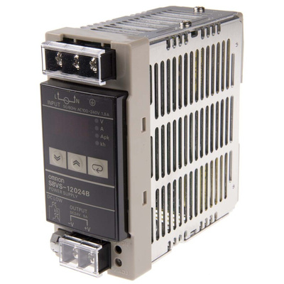 Omron S8VS Switch Mode DIN Rail Power Supply, 85 → 264V ac ac Input, 24V dc dc Output, 5A Output, 120W