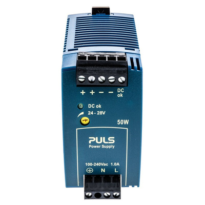 PULS MiniLine MLY Switch Mode DIN Rail Power Supply, 100 → 240V ac ac, dc Input, 24V dc dc Output, 2.1A Output,