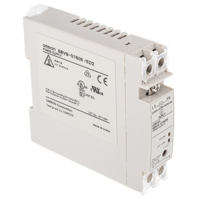 Omron S8VS Switch Mode DIN Rail Power Supply, 85 → 264V ac ac Input, 5V dc dc Output, 2A Output, 15W