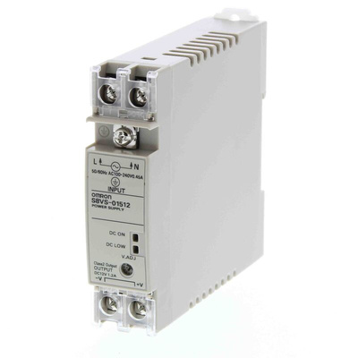 Omron S8VS Switch Mode DIN Rail Power Supply, 85 → 264V ac ac Input, 12V dc dc Output, 1.2A Output, 15W