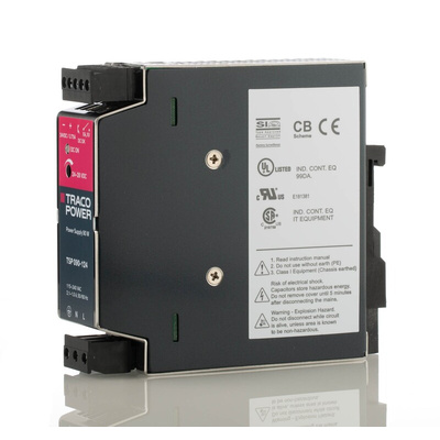 TRACOPOWER TSP Switch Mode DIN Rail Power Supply, 85 → 264V ac ac Input, 24V dc dc Output, 3.75A Output, 90W