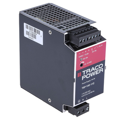 TRACOPOWER TSP Switch Mode DIN Rail Power Supply, 85 → 264V ac ac Input, 12V dc dc Output, 12A Output, 144W