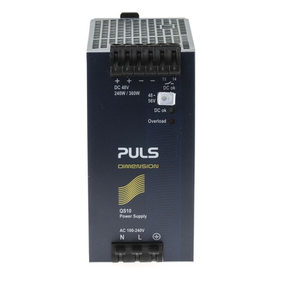 PULS DIMENSION Q Switch Mode DIN Rail Power Supply, 100 → 240V ac ac, dc Input, 48V dc dc Output, 5A Output, 240W