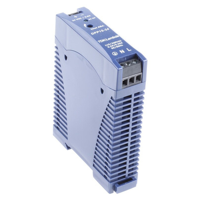 TDK-Lambda DPP Switch Mode DIN Rail Power Supply, 85 → 264V ac ac, dc Input, 24V dc dc Output, 630mA Output, 15W