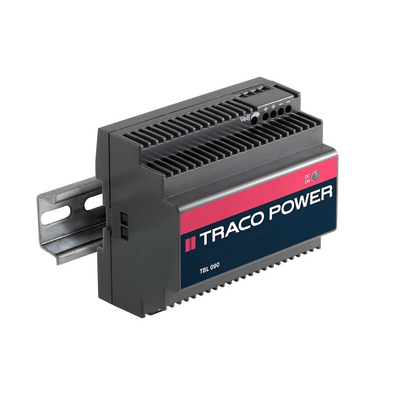 TRACOPOWER TBL Switch Mode DIN Rail Power Supply, 85 → 264V ac ac Input, 24V dc dc Output, 3.75A Output, 90W