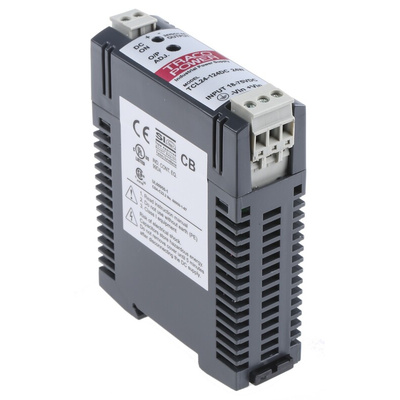 TRACOPOWER TCL-DC Switch Mode DIN Rail Power Supply, 18 → 75V dc dc Input, 24V dc dc Output, 1A Output, 24W