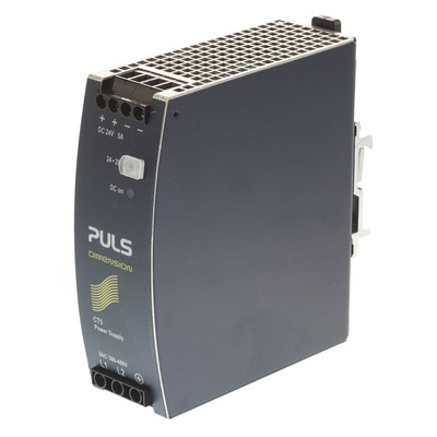 PULS DIMENSION C-Line Switch Mode DIN Rail Power Supply, 380 → 480V ac ac Input, 24V dc dc Output, 5A Output,