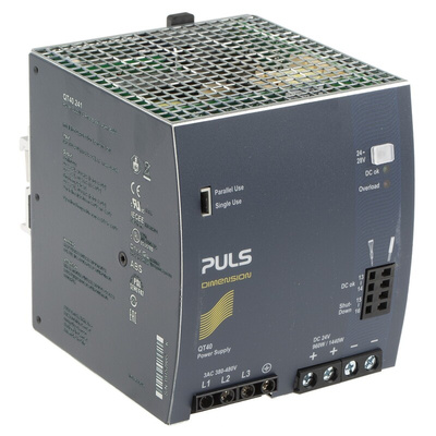 PULS DIMENSION Q Switch Mode DIN Rail Power Supply, 380 → 480V ac ac Input, 24V dc dc Output, 40A Output, 960W