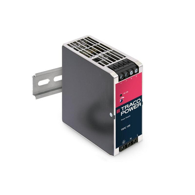 TRACOPOWER 264 V ac Switch Mode DIN Rail Power Supply, 85 → 264V ac ac Input, 24V dc dc Output, 5A Output, 120W