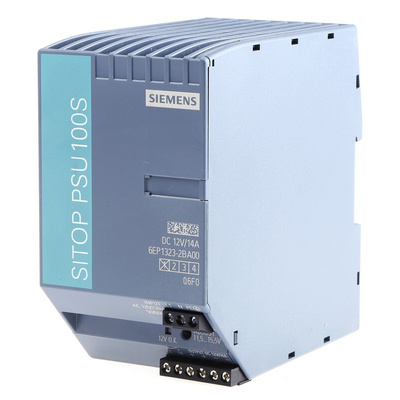 Siemens SITOP PSU100S Switch Mode DIN Rail Power Supply, 85 → 132V ac ac Input, 12V dc dc Output, 14A Output,