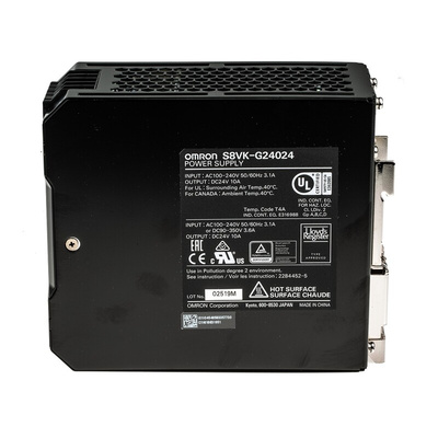 Omron S8VK-G Switch Mode DIN Rail Power Supply, 85 → 264V ac ac, dc Input, 24V dc dc Output, 10A Output, 240W