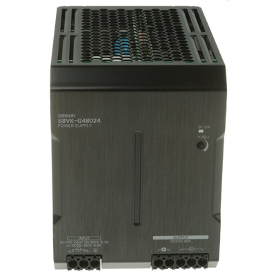 Omron S8VK-G DIN Rail Power Supply, 85 → 264V ac ac, dc Input, 24V dc dc Output, 20A Output, 480W