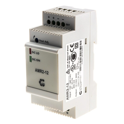 Chinfa AMR2 Switch Mode DIN Rail Power Supply, 90 → 264V ac ac Input, 12V dc dc Output, 2A Output, 24W