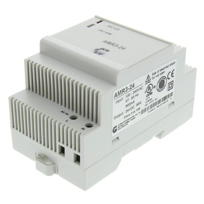 Chinfa AMR3 Switch Mode DIN Rail Power Supply, 90 → 264V ac ac Input, 24V dc dc Output, 1.5A Output, 36W