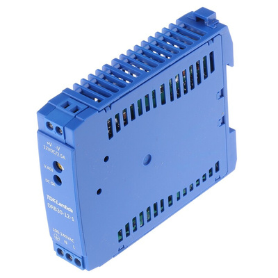 TDK-Lambda DRB Switch Mode DIN Rail Power Supply, 85 → 264V ac ac Input, 12V dc dc Output, 2.5A Output, 30W