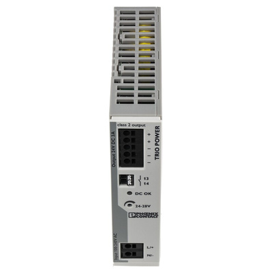 Phoenix Contact TRIO-PS-2G/1AC/24DC/3/C2LPS Switch Mode DIN Rail Power Supply, 85 → 264V ac ac Input, 24V dc dc