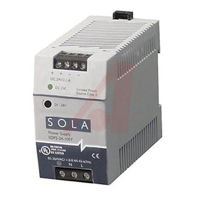SolaHD SDP DIN Rail Power Supply, 85 → 264V ac ac, dc Input, 5V dc dc Output, 5A Output, 25W