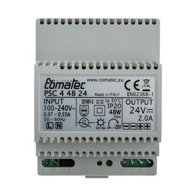 Comatec PSC DIN Rail Power Supply, 230V ac ac Input, 24V dc dc Output, 2A Output, 48W
