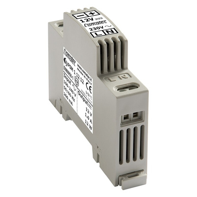 Comatec PSM1 DIN Rail Power Supply, 90 → 260V ac ac Input, 12V dc dc Output, 1A Output, 12W
