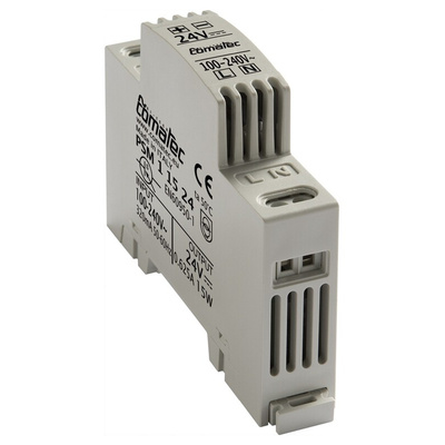 Comatec PSM1 DIN Rail Power Supply, 90 → 260V ac ac Input, 24V dc dc Output, 630mA Output, 15W