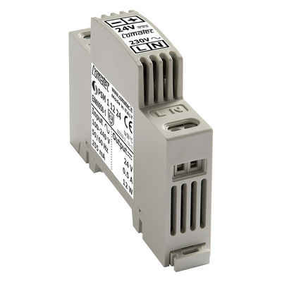 Comatec PSM1 DIN Rail Power Supply, 90 → 260V ac ac Input, 24V dc dc Output, 500mA Output, 12W