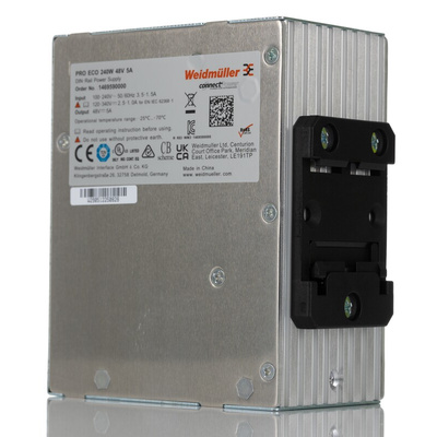 Weidmuller PRO ECO AC-DC Switching Power Supply DIN Rail Power Supply, 85 → 264V ac ac, dc Input, 48V dc dc